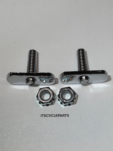 Drag Specialties Sliver Pair 1" Motorcycle Exhaust Muffler T Bolts for Harley