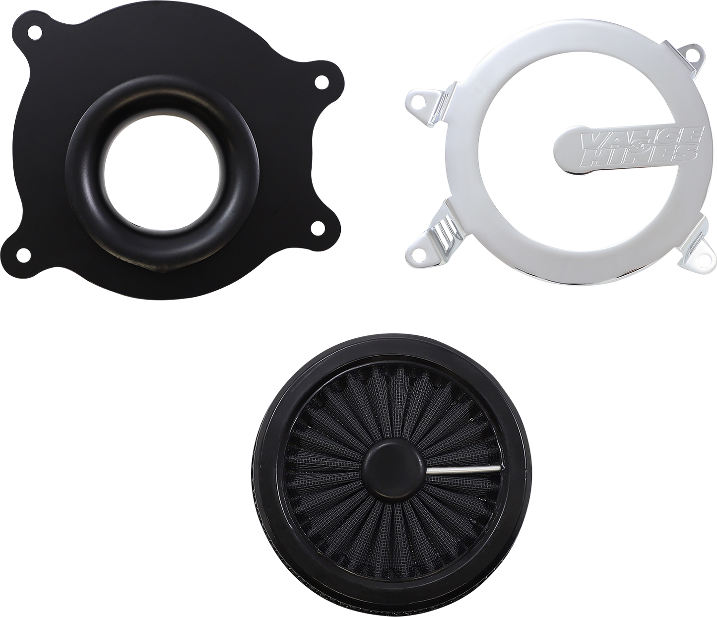 Vance & Hines Chrome VO2 Cage Fighter Air Filter 2017-24 Harley Touring Softail