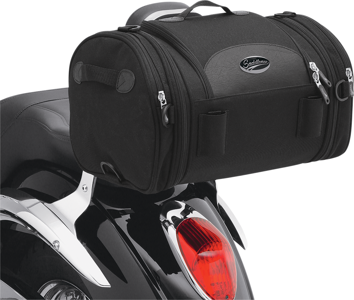 Saddlemen R1300LXE Motorcycle Deluxe Roll Bag Sissy Bar Luggage fits Harley