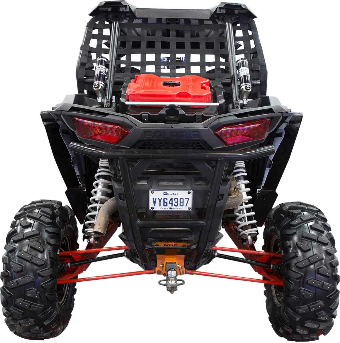 Kimpex Black Polyester UTV Side by Side Rear Net 2011-21 Polaris RZR 570 EPS 570