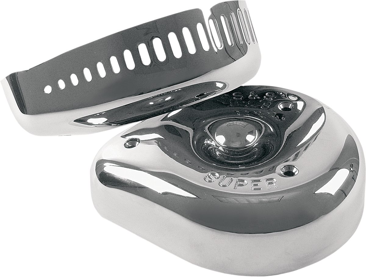 S&S Chrome Slasher Super E & G Air Cleaner Cover fits Harley Davidson