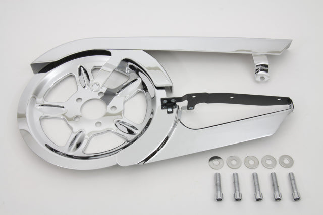 VTwin Motorcycle Belt Guard & Pulley Cover Kit fits 2004-2013 Harley Sportster