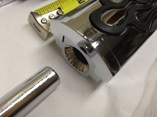 Vtwin Flame Style Adjustable Footpeg Set Chrome Male for Harley Davidson Dyna