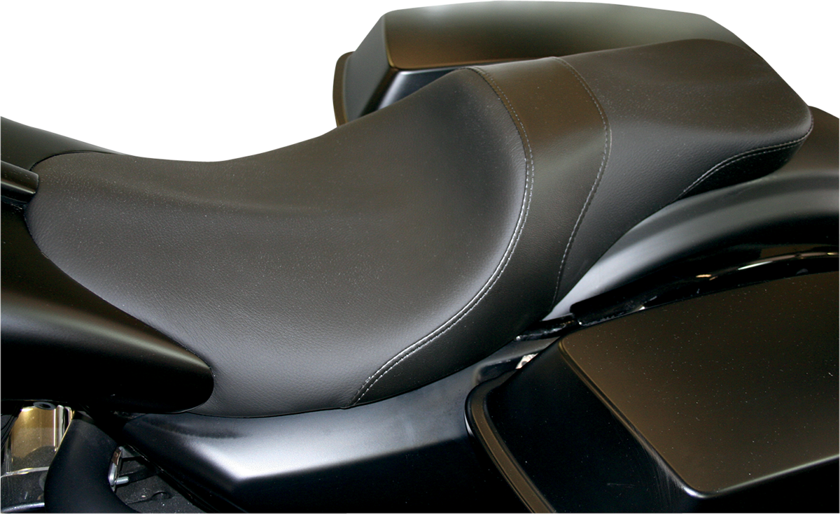 Danny Gray Black Leather Vinyl Weekday Seat 1997-2007 Harley Touring FLHR FLHX