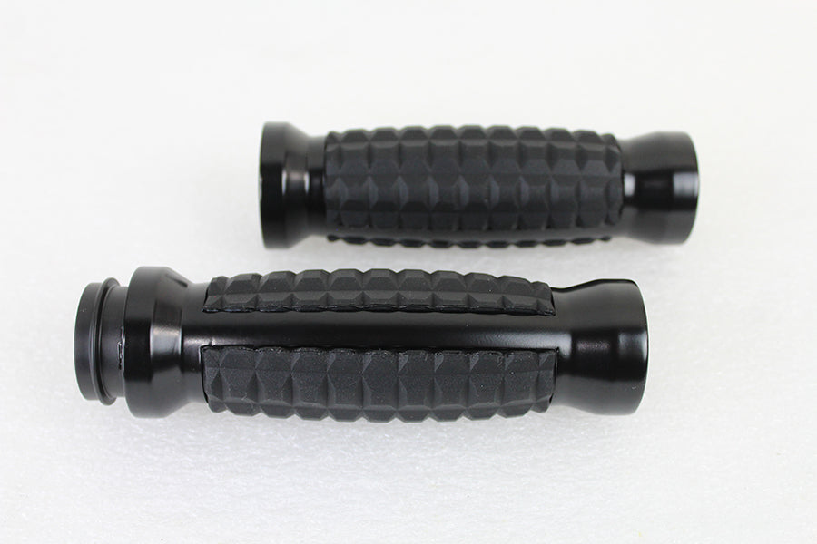 VTwin Black Alligator-Style Motorcycle Grip Set for 1979-1995 Harley FL FX XL