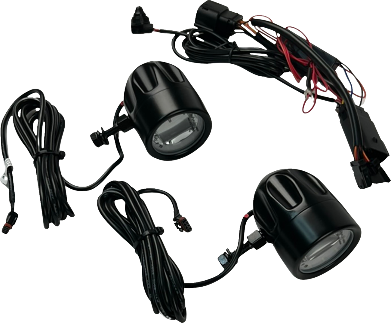 Custom Dynamics ProBEAM LED Halo Black Fog Lights for 2023-2025 Harley Touring