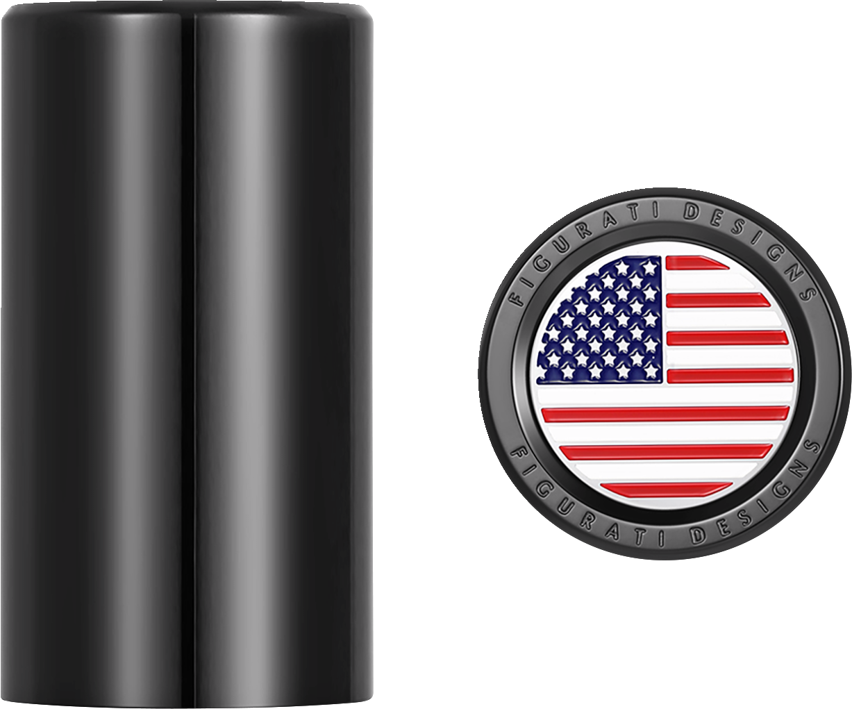 Figurati Designs American Flag Long Magnetic Docking Hardware Covers for Harley