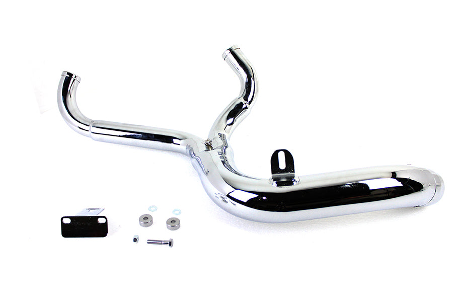 VTwin Chrome Megaphone 2-1 Motorcycle Lake Exhaust 1995-2006 Harley Touring FLT