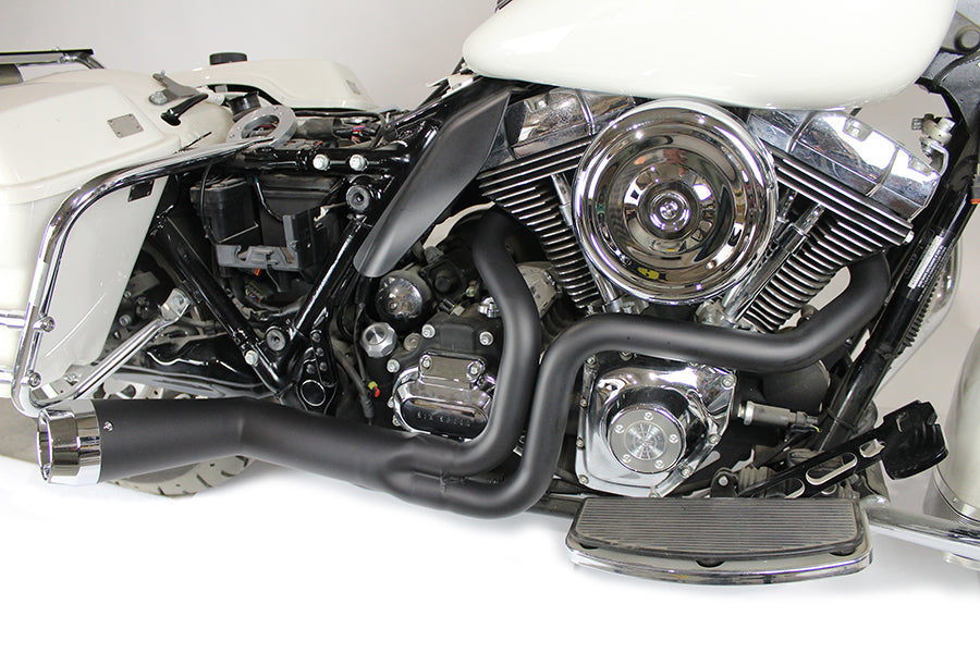 VTwin Megaphone 2-1 Motorcycle Offset Exhaust for 1985-2005 Harley Touring FLT