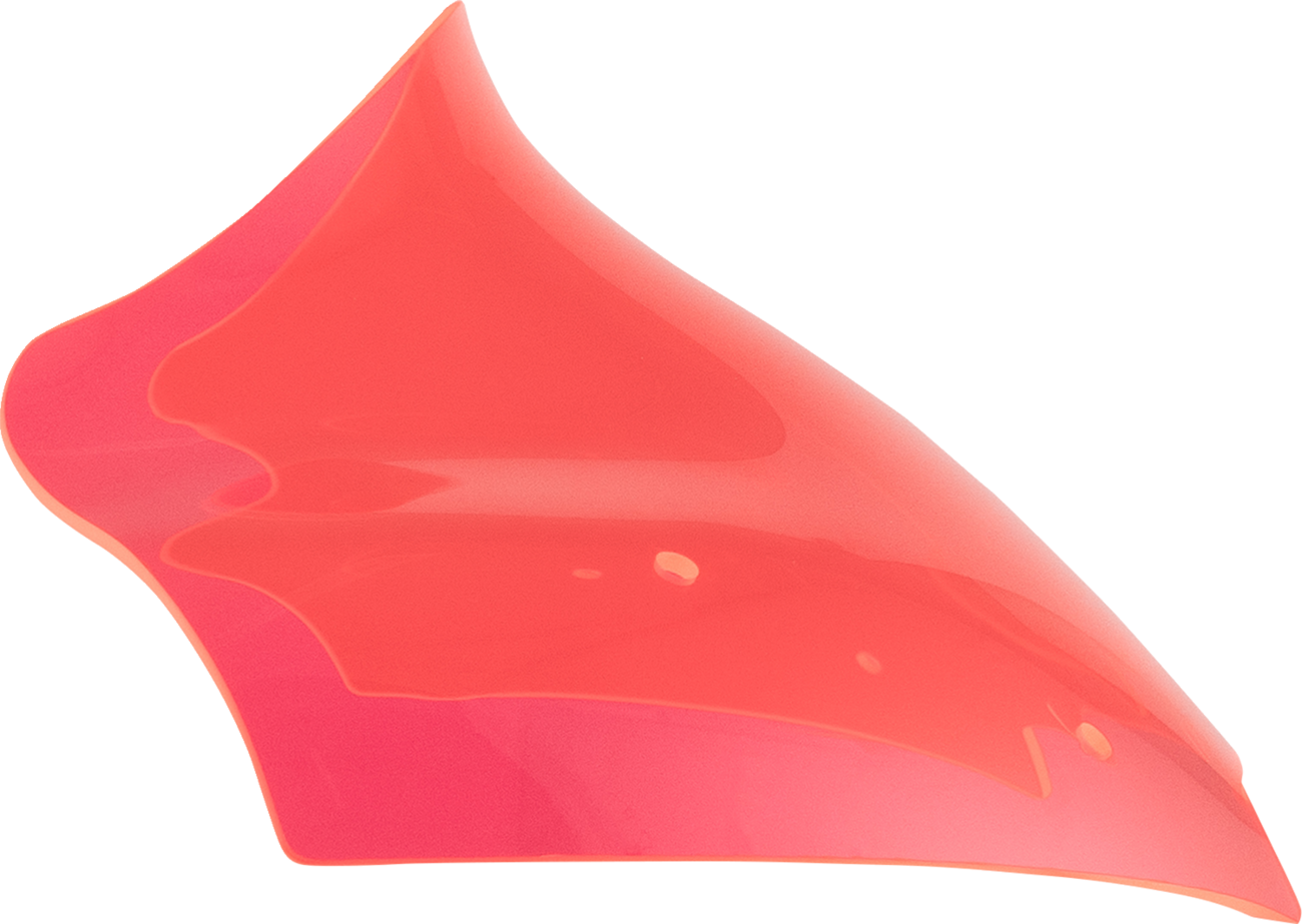 Klock Werks Kolor Flare 10" Pink Ice Windshield for 2023-2025 Harley Road Glide