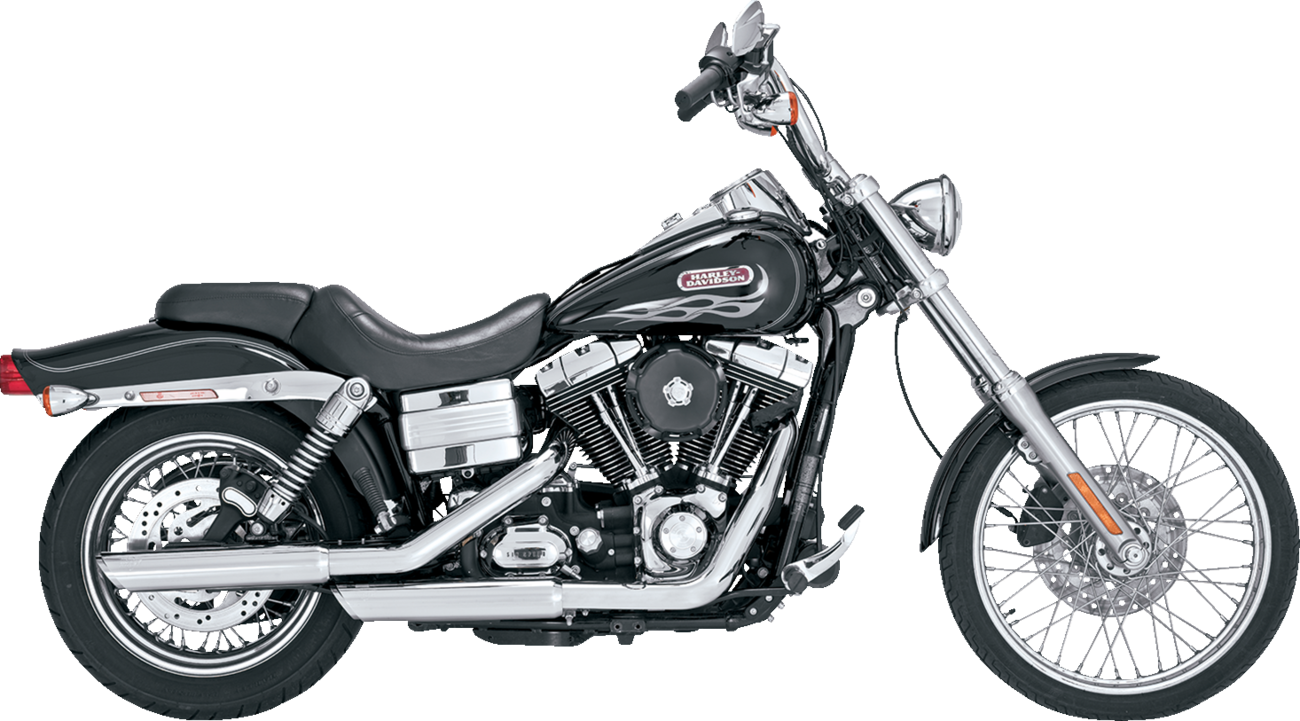 Vance & Hines 3" Chrome Twin Slash PCX Slip On Mufflers 1991-2017 Harley Dyna