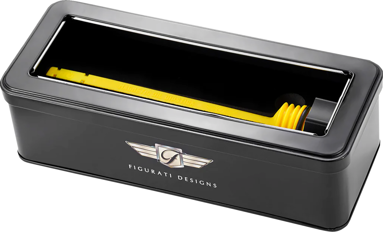 Figurati Curved Black Magnetic Engine Oil Dipstick fits 2017-2024 Harley Touring