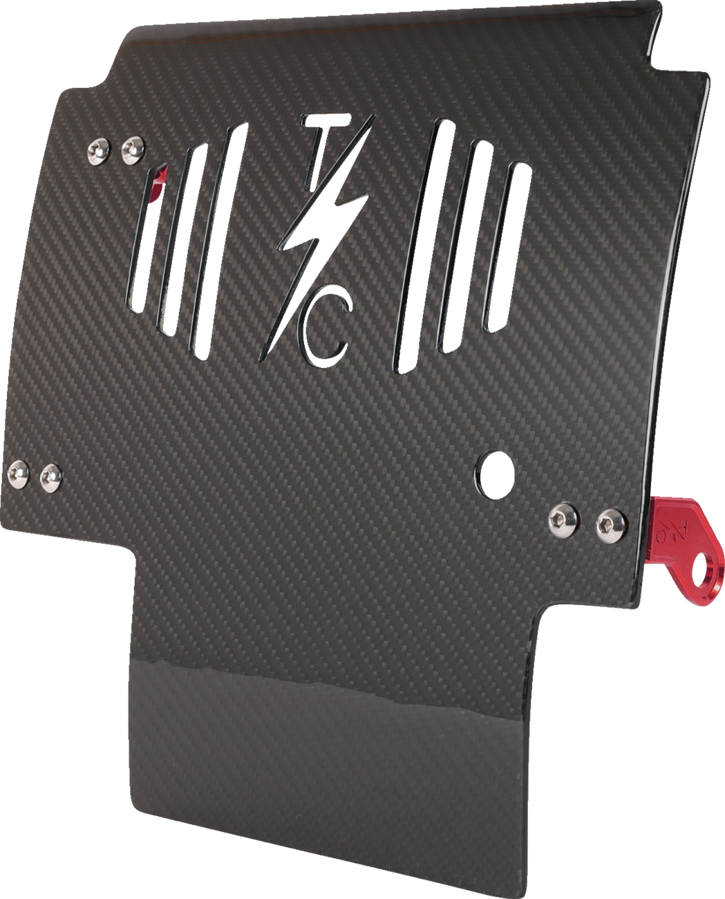 Thrashin Carbon Fiber Red Skid Plate fits 2023-2025 Harley Road Street Glide