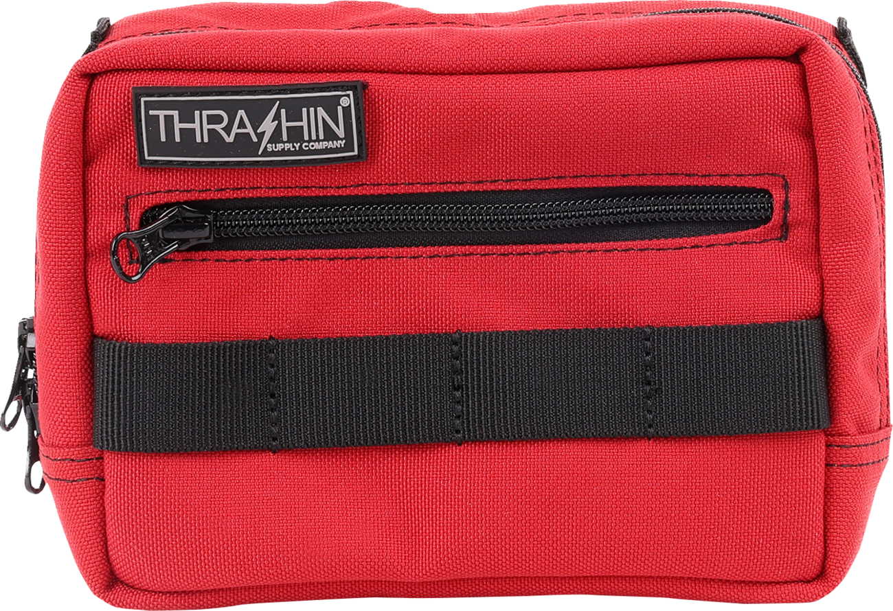 Thrashin Supply Red Motorcycle Handlebar Storage Bag Harley Davidson THB-0015