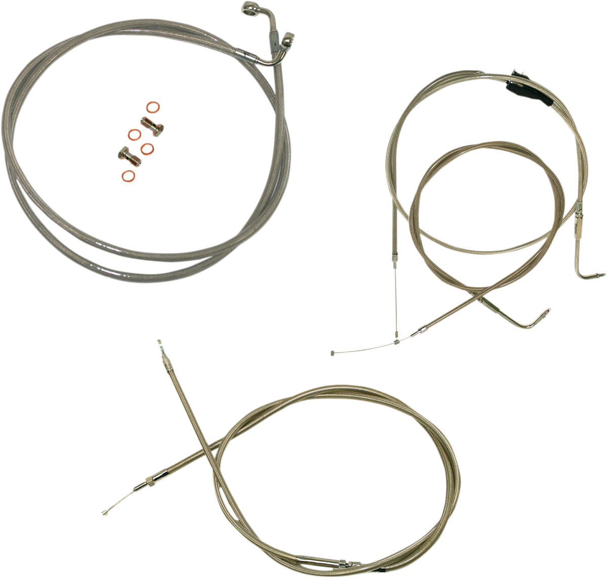 La Choppers 18"-20" Ape Hanger Handlebar No ABS Cable Kit 1996-07 Harley Touring