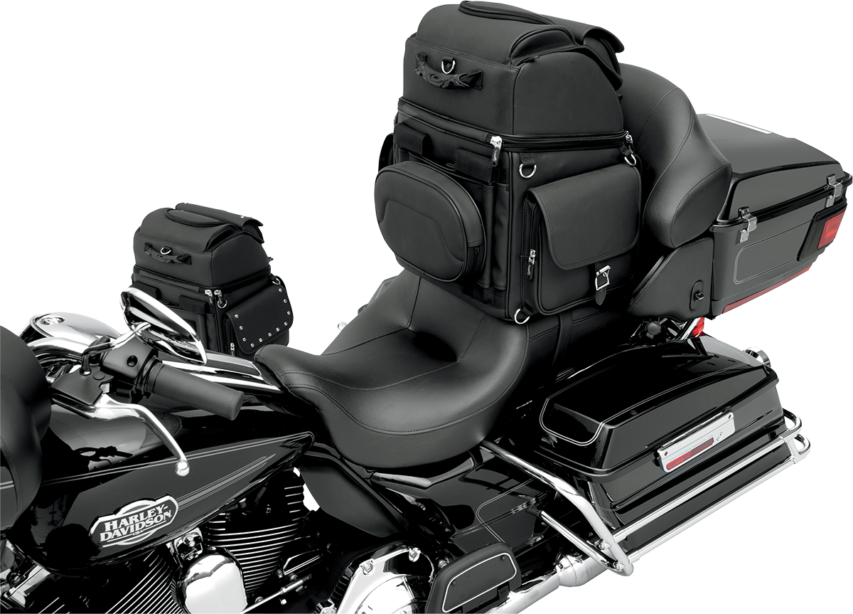 Saddlemen BR3400EX Motorcycle Back Seat Sissy Bar Bag Luggage for Harley Indian