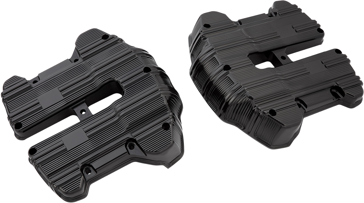 Arlen Ness 10 Gauge Black Engine Rocker Box Covers for 2017-2024 Harley Touring