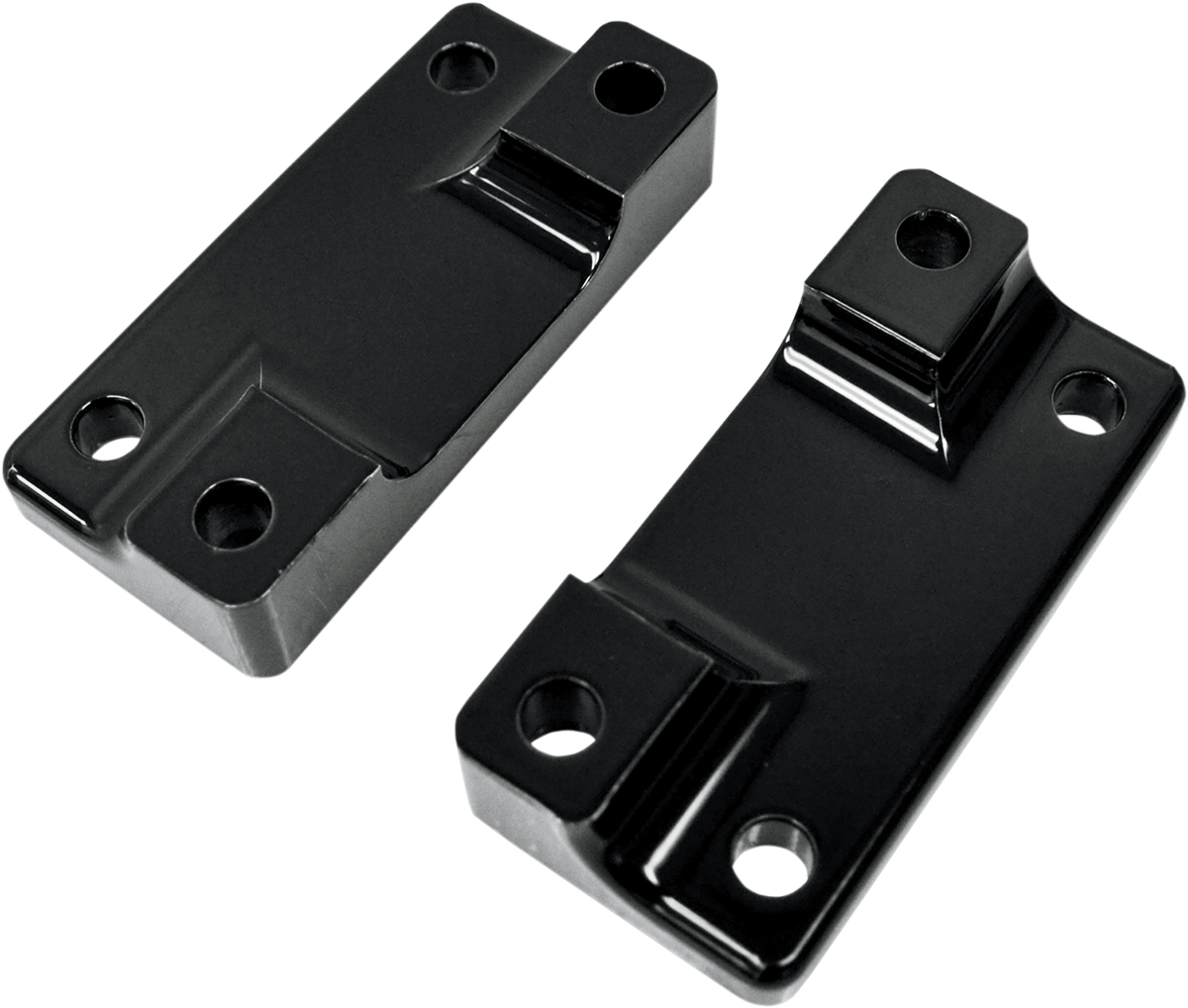 Drag Specialties Black Front Fender Adapters 80-13 Harley Touring FLHT FLHX FLT