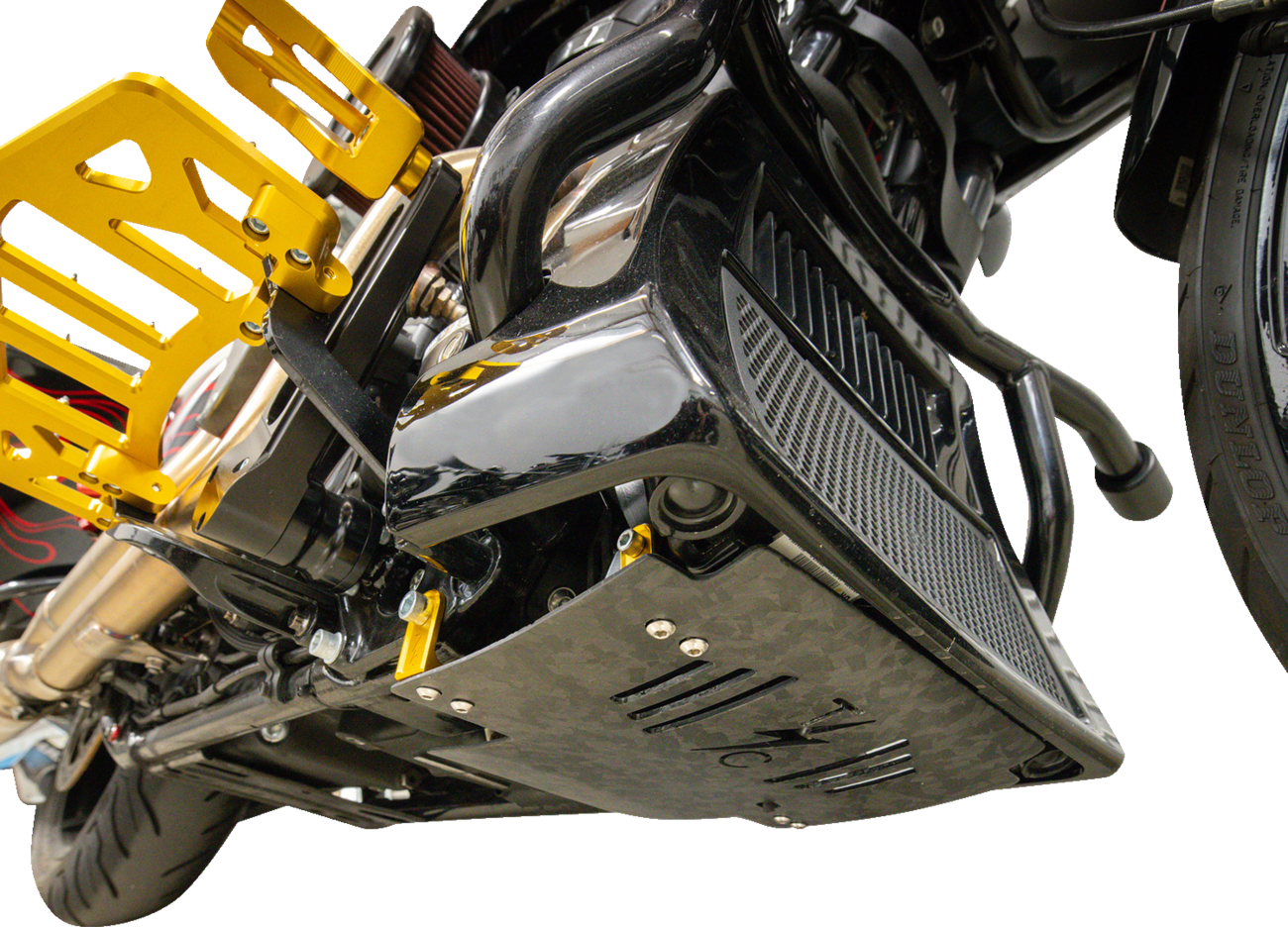 Thrashin Carbon Fiber Forged Gold Skid Plate fits 2023-2025 Harley Touring FLHX