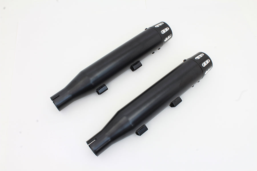 VTwin BlackTapered Revolver Tip Exhaust Muffler Set 2014-2017 Harley Sportster