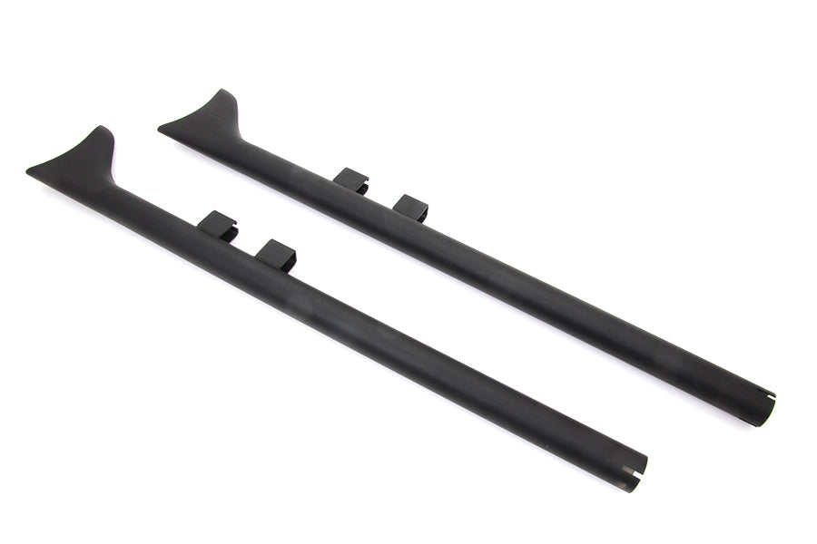 Wyatt Gatling Black 36" Fishtail Exhaust Muffler Set 1995-2016 Harley Touring