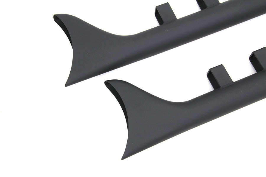 Wyatt Gatling Black 33" Straight Fishtail Mufflers 1995-2016 Harley Touring FLT
