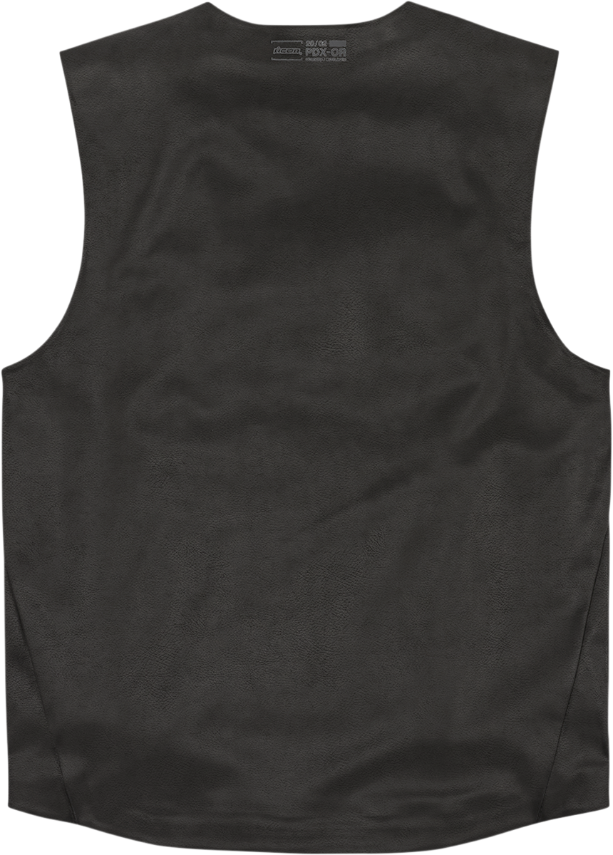 Icon Backlot Mens Textile Black Motorcycle Riding Street Casual Club Vest