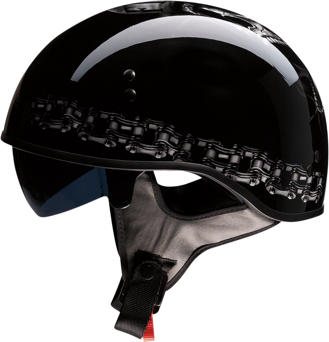 Z1R Vagrant Black FTW Unisex Adult Motorcycle Riding Street Racing Half Helmet