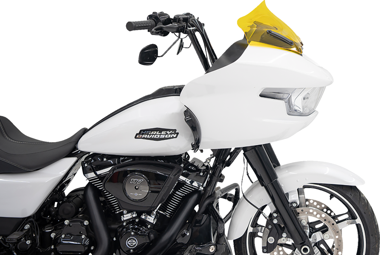 Klock Werks Kolor Flare 10" Yellow Windshield for 2023-25 Harley Road Glide FLTR