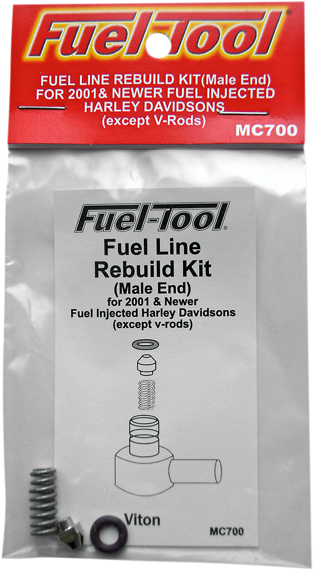Fuel Tool Gas Male End Line Rebuild Kit for 2001-2018 Haley Davidson Delphi EFT