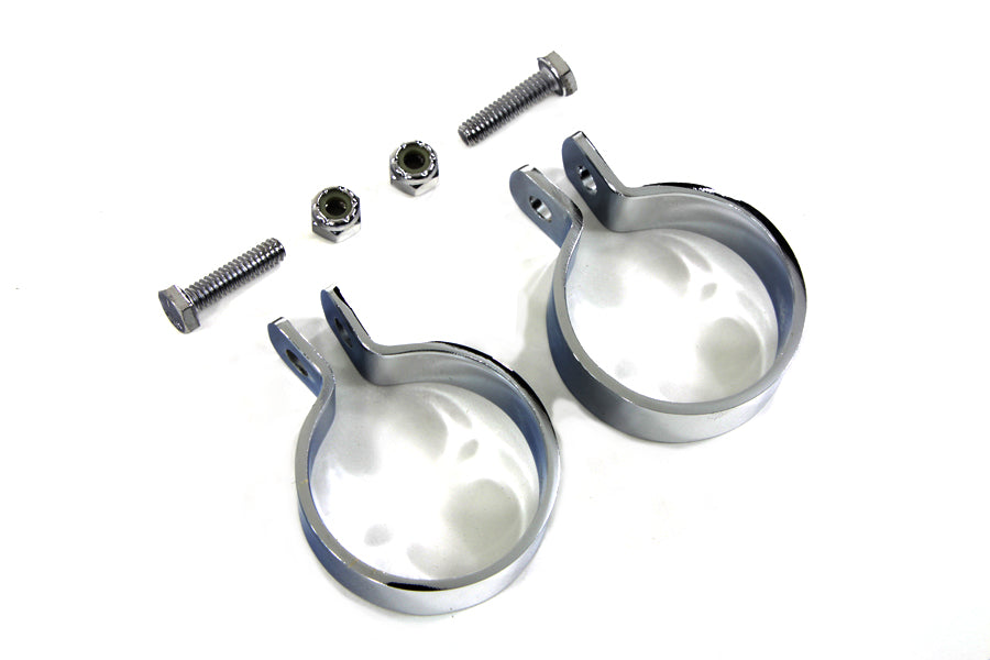 Vtwin 1-7/8" Motorcycle Rear Muffler End Clamp Set for Harley Davidson
