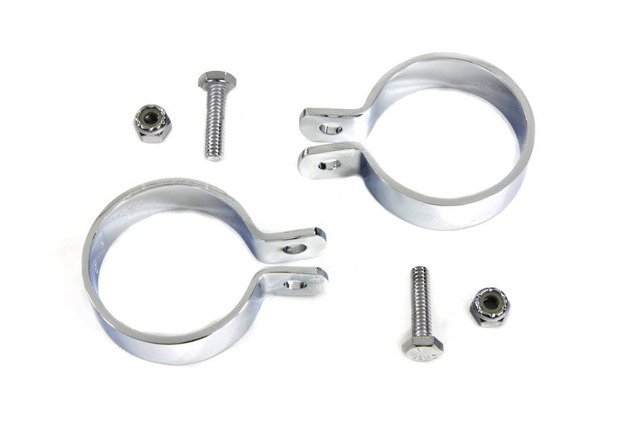 Vtwin 1-7/8" Motorcycle Rear Muffler End Clamp Set for Harley Davidson