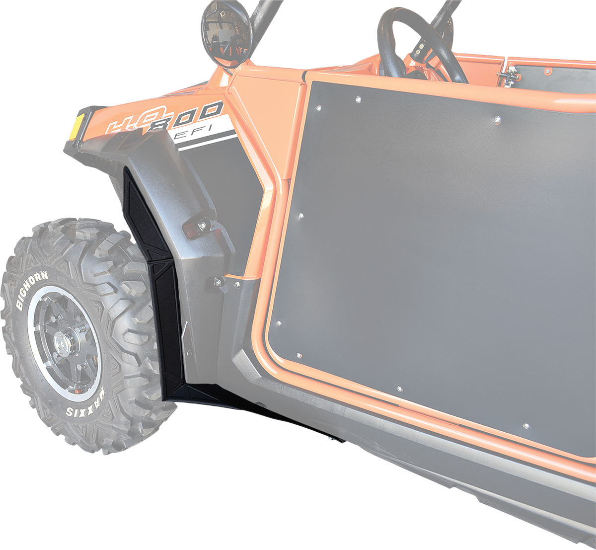 Powermadd Black UTV Front Fender Flare Extension Kit 2009-2014 Polaris RZR 800