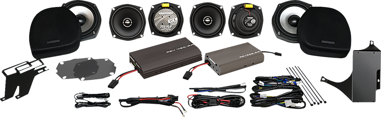 Wild Boar Rear Cut In Saddlebag Lid Speaker Amp Kit 2014-2023 Harley Touring
