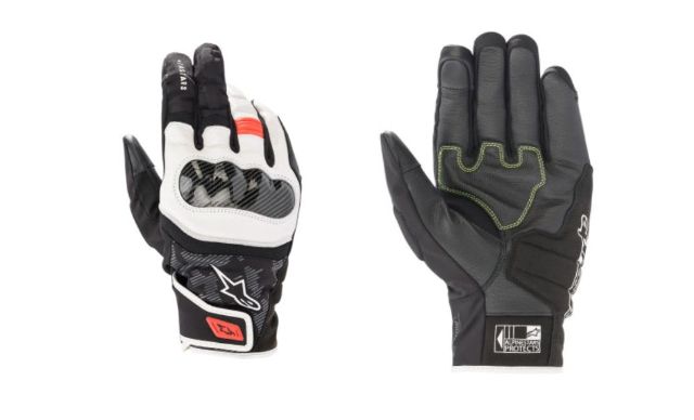 Alpinestars SMX-Z Mens Black White Red Motorcycle Riding Street Racing Gloves