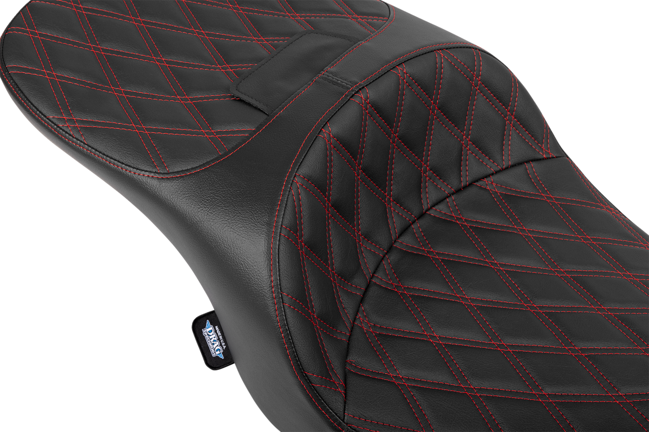 Drag Specialties Freedom Forward Red Diamond Seat fits 2023-2025 Harley Touring