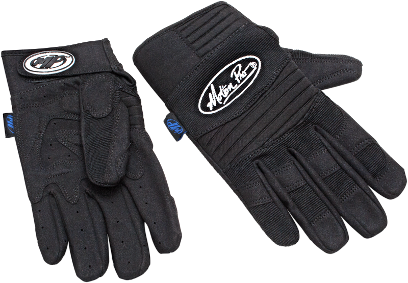 Motion Pro Pair Black Long Cuff Textile Motorcycle Riding Street Gloves