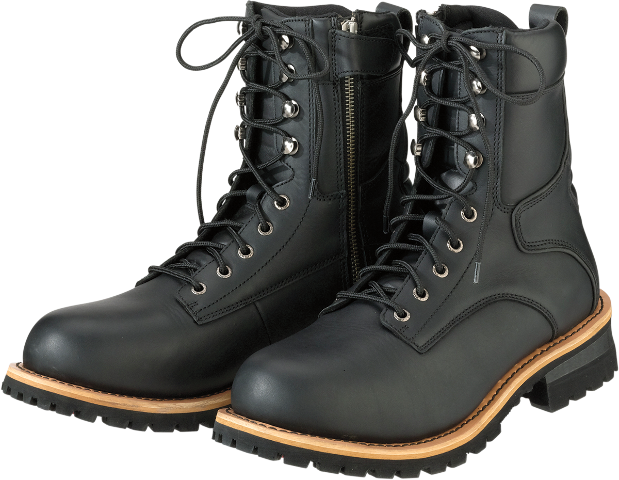 Z1R Mens Black Leather M4 Motorcycle Riding Street Racing Boots