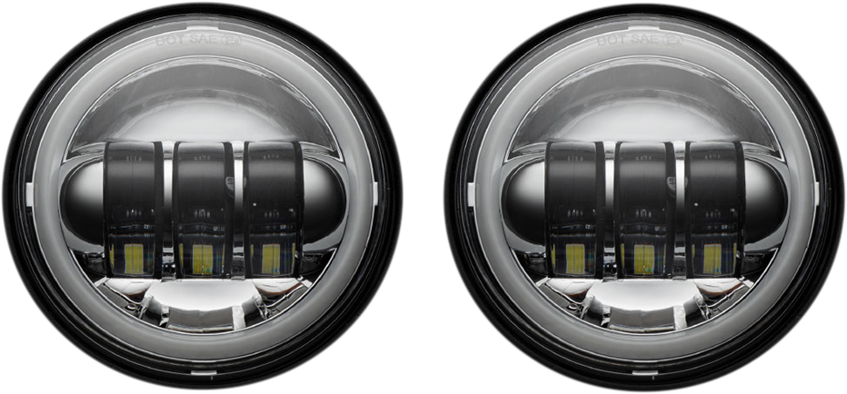 Custom Dynamics 4.5" LED Chrome Passing Lamp Lights 2005-2024 Harley Touring
