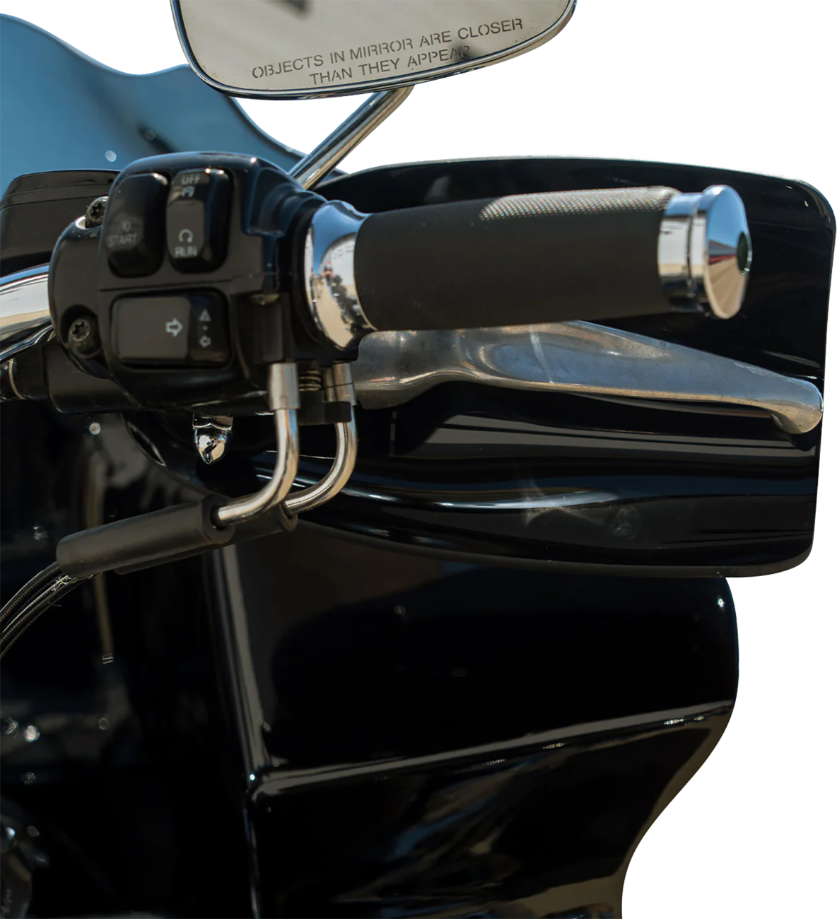 Klock Werks Flare Black Hand Guards fits 2002-2025 Harley Hydraulic Clutch