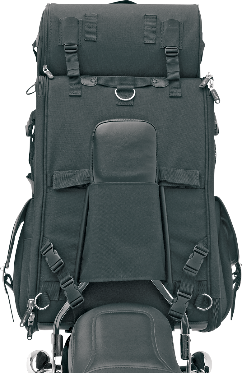 Saddlemen S2300DE Deluxe Sissy Bar Motorcycle Touring Bag Harley Davidson FXR XL