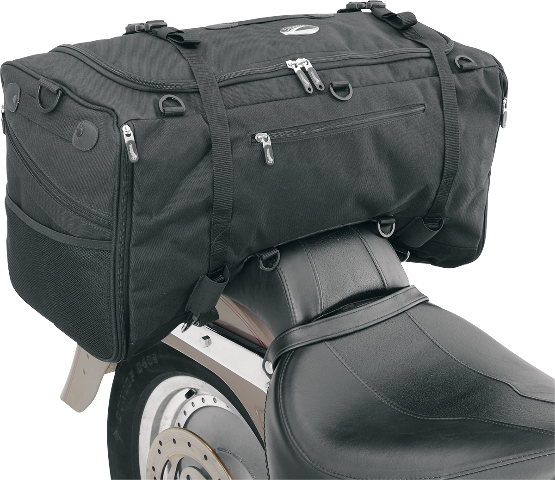 Saddlemen Black Textile TS3200 Deluxe Sport Motorcycle Tail Bag Harley Davidson