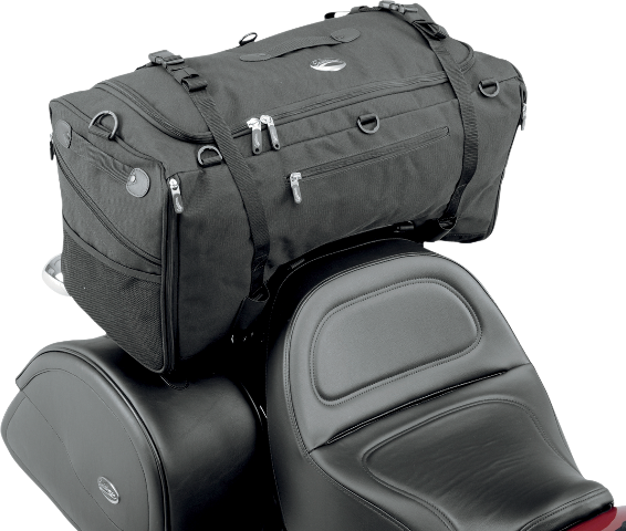 Saddlemen Black Textile TS3200 Deluxe Sport Motorcycle Tail Bag Harley Davidson