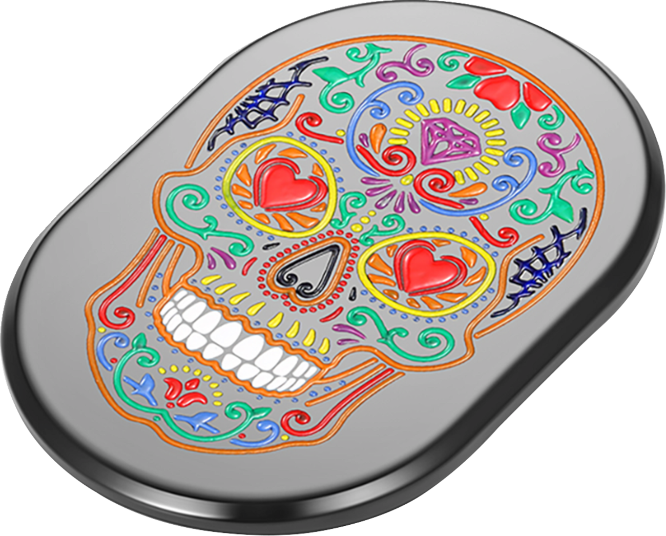 Figurati Sugar Skull Black Right Side Antenna Insert 2009-2023 Harley Touring