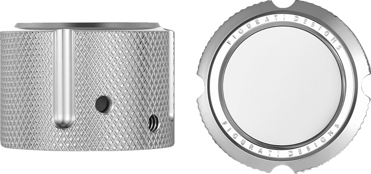 Figurati Designs Front Smooth Axle Nut Chrome Covers for 2002-2022 Harley