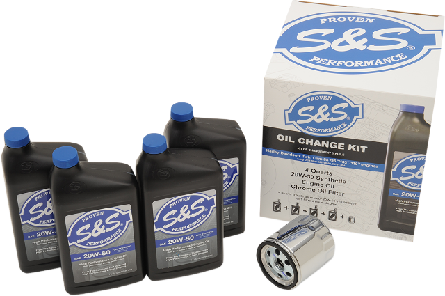 S&S Synthetic Engine Oil Change Kit for 1999-2017 Harley Dyna Touring Softail