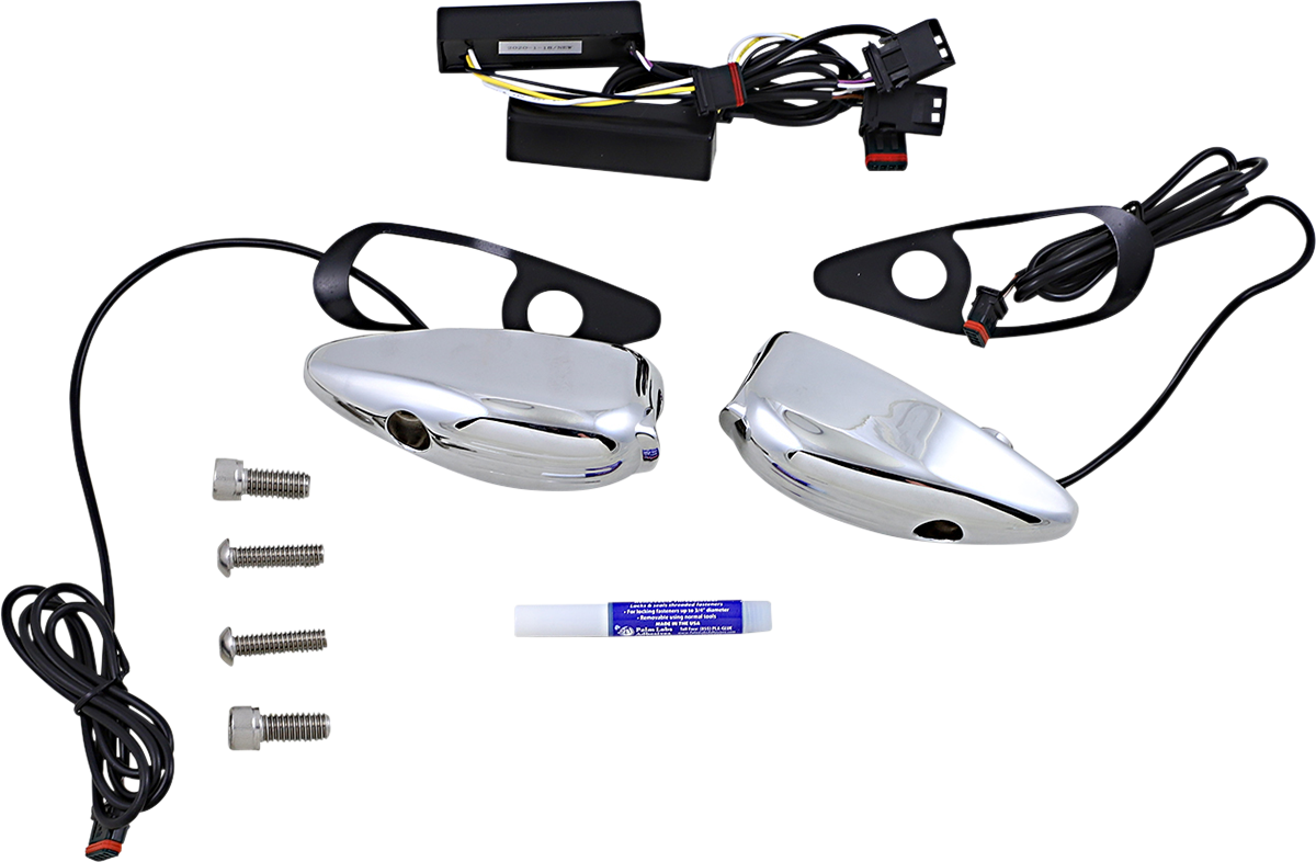 Custom Dynamics Chrome Front LED Turn Signals 2015-2025 Harley Road Glide FLTRX