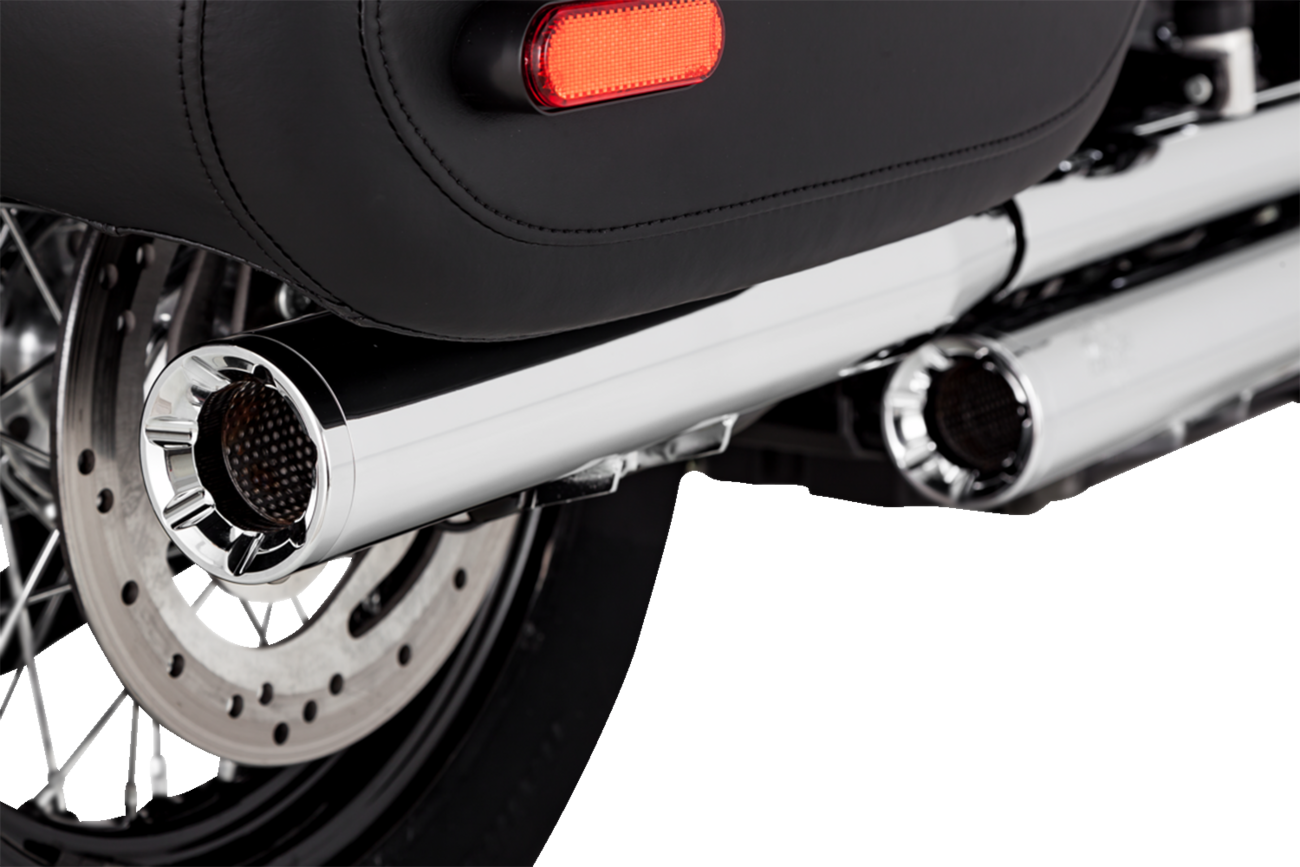 Vance & Hines Chrome 3" Eliminator 300 Slip On Mufflers 2018-2022 Harley FLHC