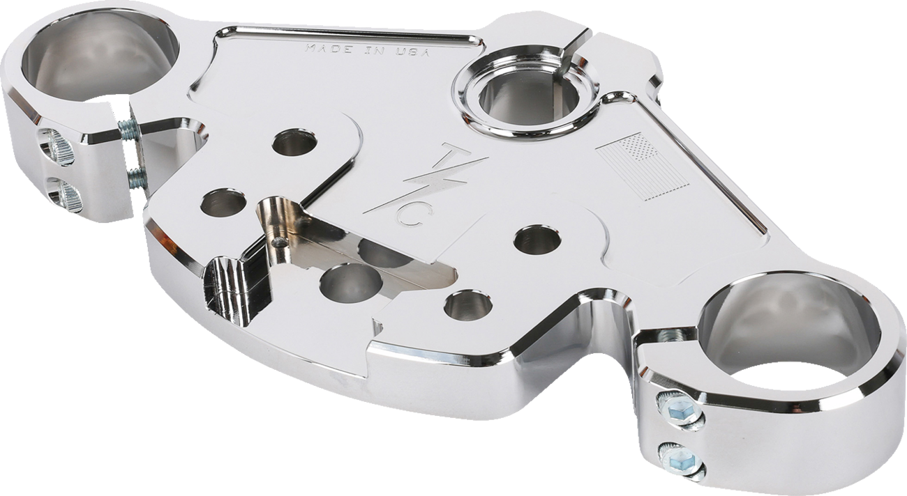 Thrashin Supply Chrome Top Triple Tree for 2024 Harley Road Glide TSC-2921-3