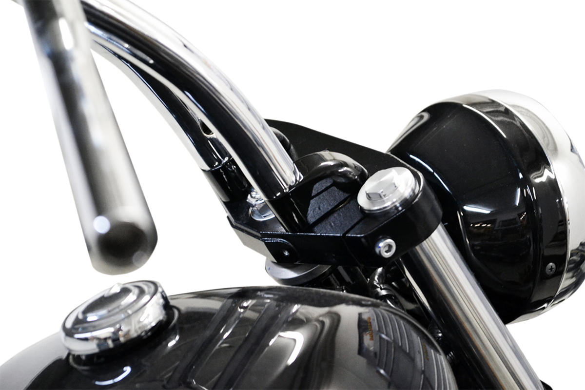 La Choppers Black 1" Pullback Handlebar Riser Extensions for Harley Davidson